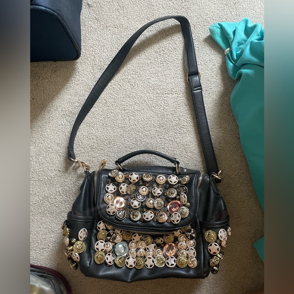 LF STORE oversized rhinestone gem purse